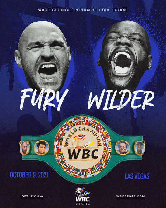 WBC Store Replica Belts WBC Championship Belt  "Historic Fights" Tyson Fury vs. Deontay Wilder