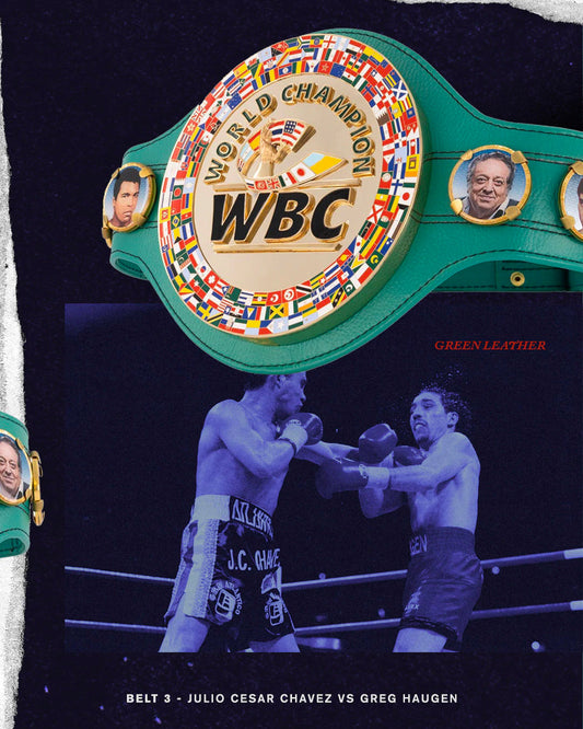 WBC Store Replica Belts WBC Championship Belt  "Historic Fights" Julio César Chávez vs. Greg Haugen