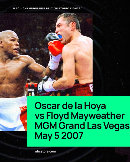WBC Store Replica Belts WBC - Championship Belt  "Historic Fights" Oscar de la Hoya vs. Floyd Mayweather