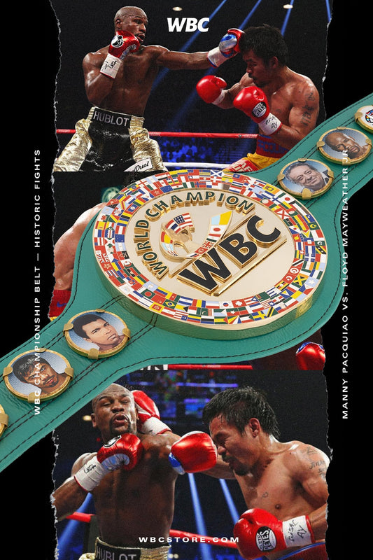 WBC Store Replica Belts WBC - Championship Belt  "Historic Fights" Pacquiao vs. Mayweather