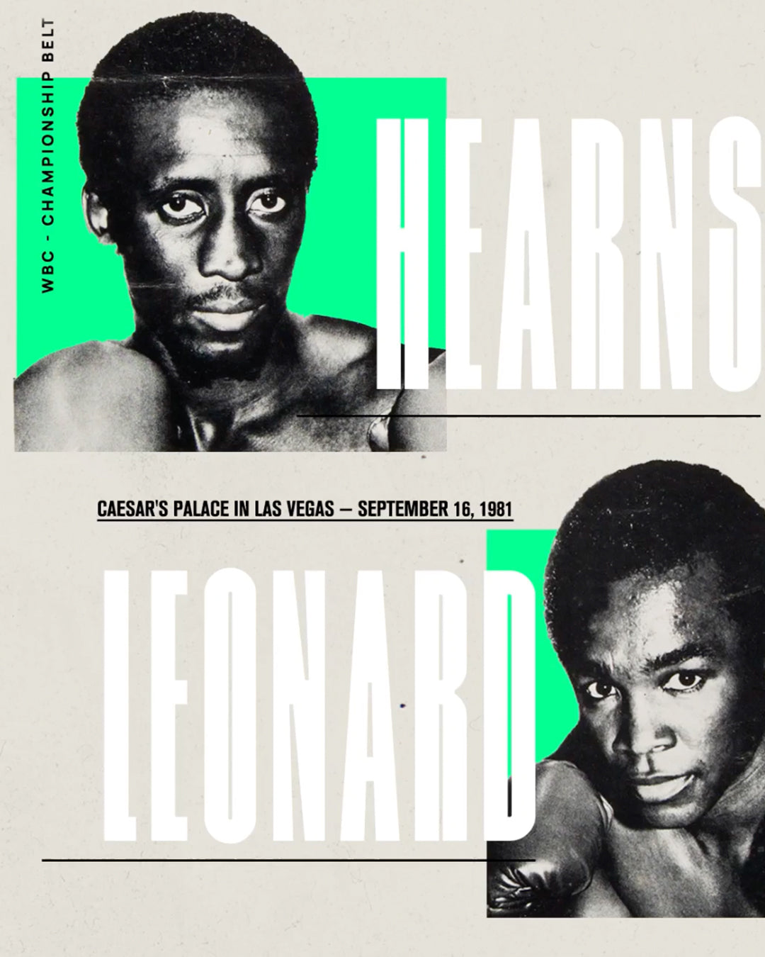 WBC Store Replica Belts WBC - Championship Belt  "Historic Fights" Sugar Ray Leonard vs. Thomas Hearns