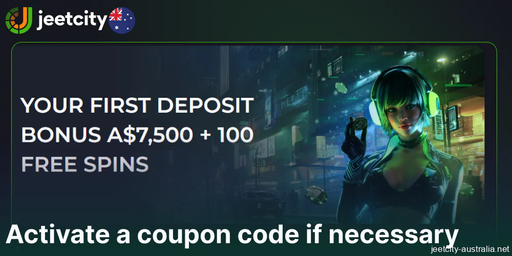 Activate a Jeetcity coupon code if necessary