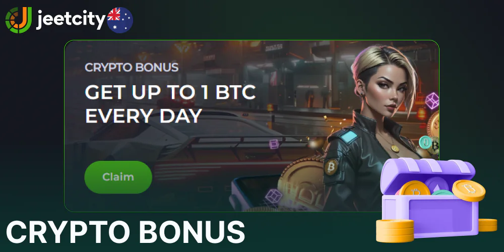 Crypto Bonus available on Jeetcity for Australian players