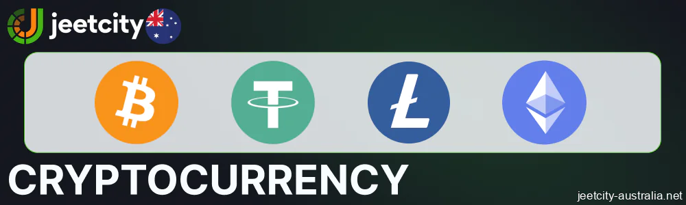 Cryptocurrency payments available for Jeetcity players from Australia
