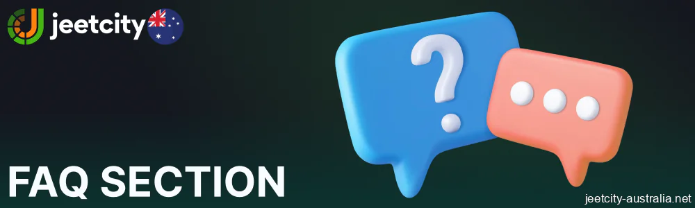 FAQ section available on Jeetcity casino in Australia