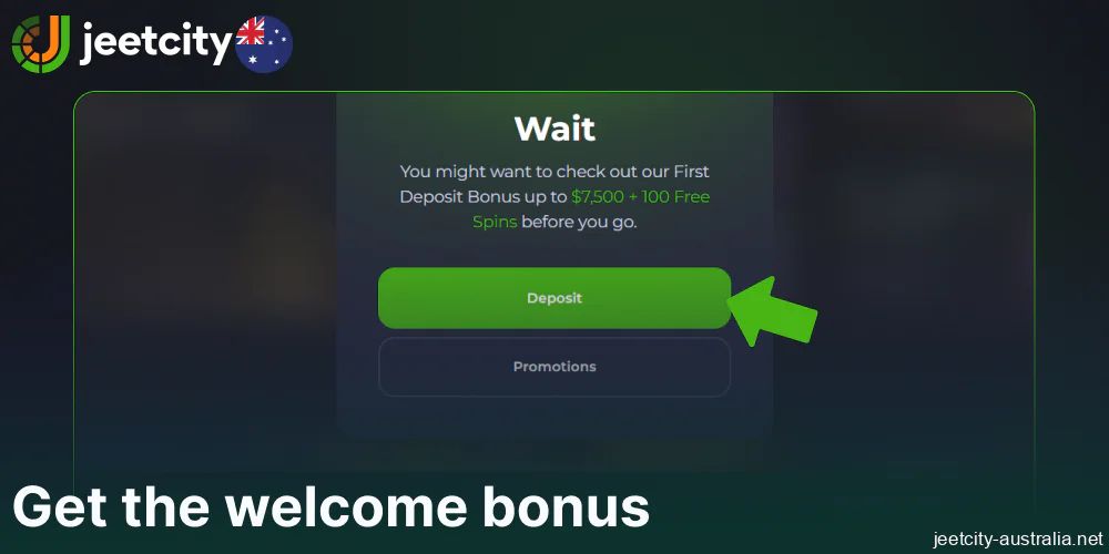 Get the welcome bonus on Jeetcity