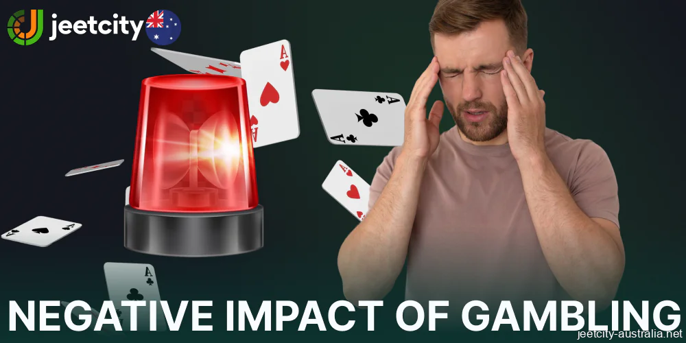 Signs of negative impact of gambling for Jeetcity players from Australia