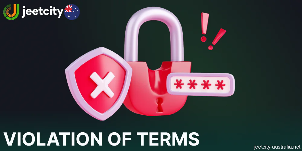 Jeetcity policies regarding violation of terms and conditions