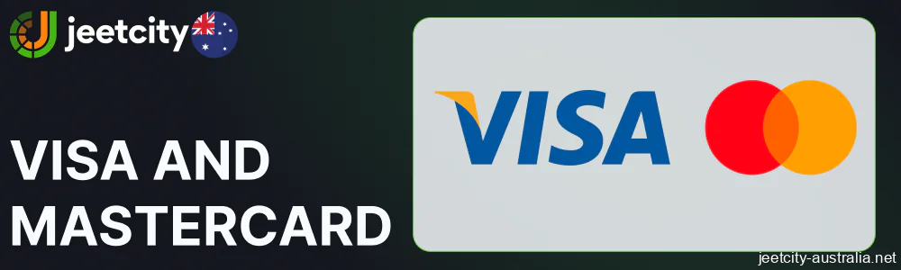 Visa and Mastercard payments available for Jeetcity players from Australia