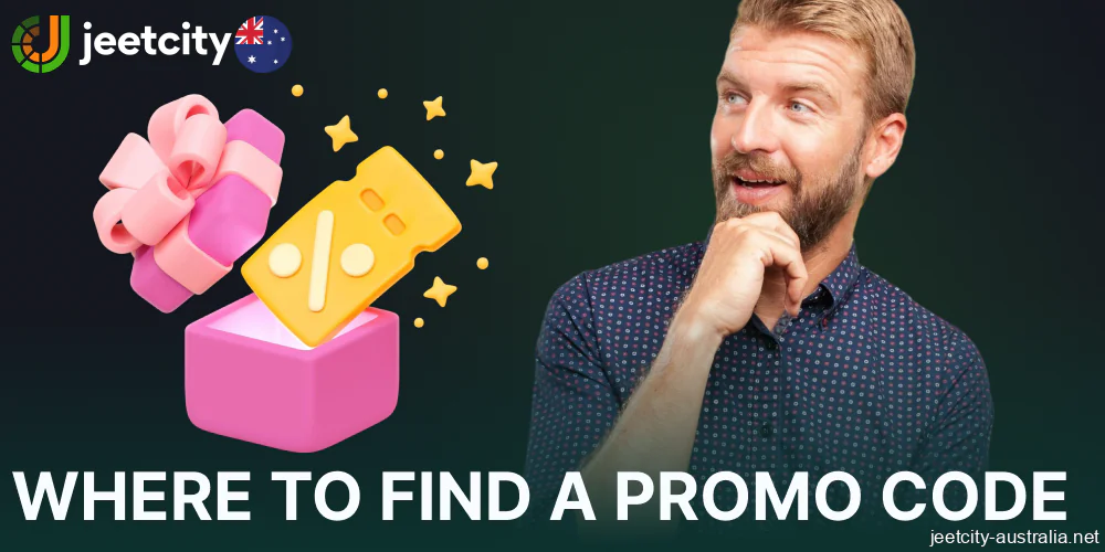 Instructions on finding Jeetcity promo codes for players from Australia